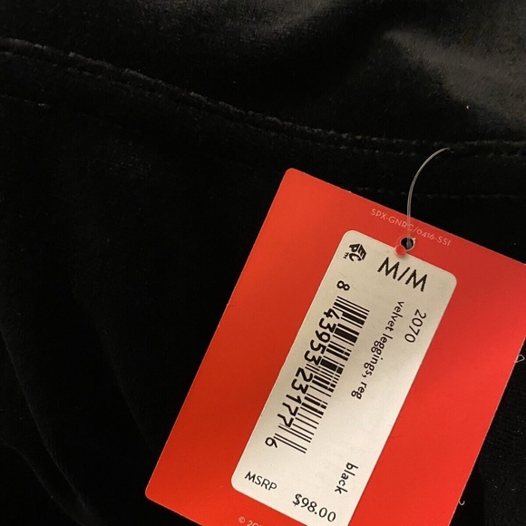 NWT SPANX VELVET LEGGINGS PANTS Black #2070 Slimming Holiday Sexy Party S M or L - Picture 5 of 5